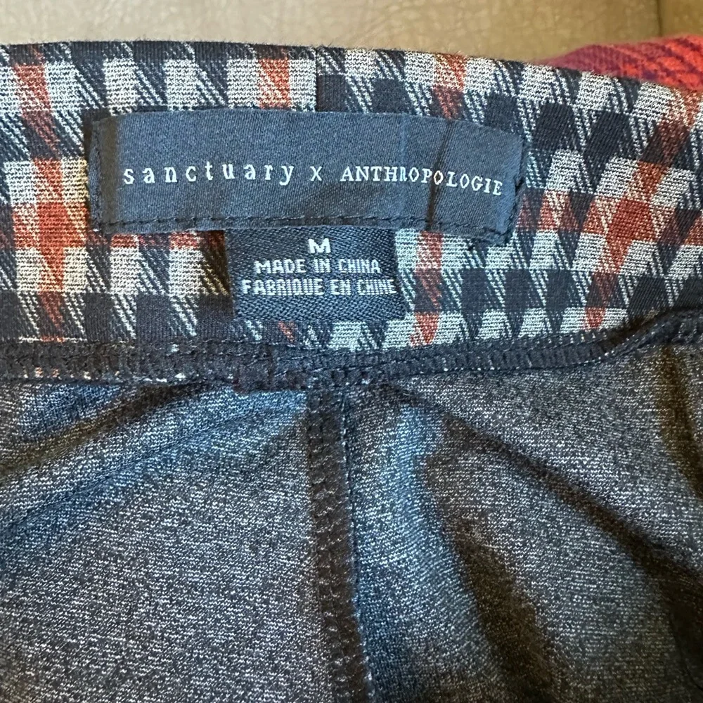 Sanctuary x Anthropologie Carnaby Kick Houndstooth Cropped Pants size M - Picture 7 of 7